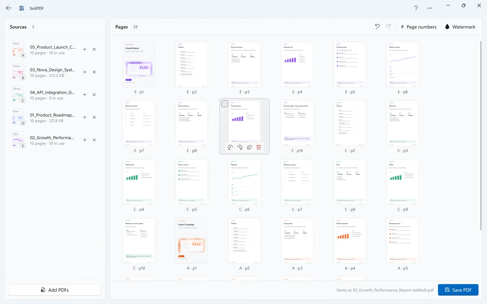 Playground: merge and arrange pages